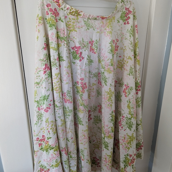 Vintage Handmade Upcycled Floral Sheet Midi Circle Skirt - Picture 2 of 5